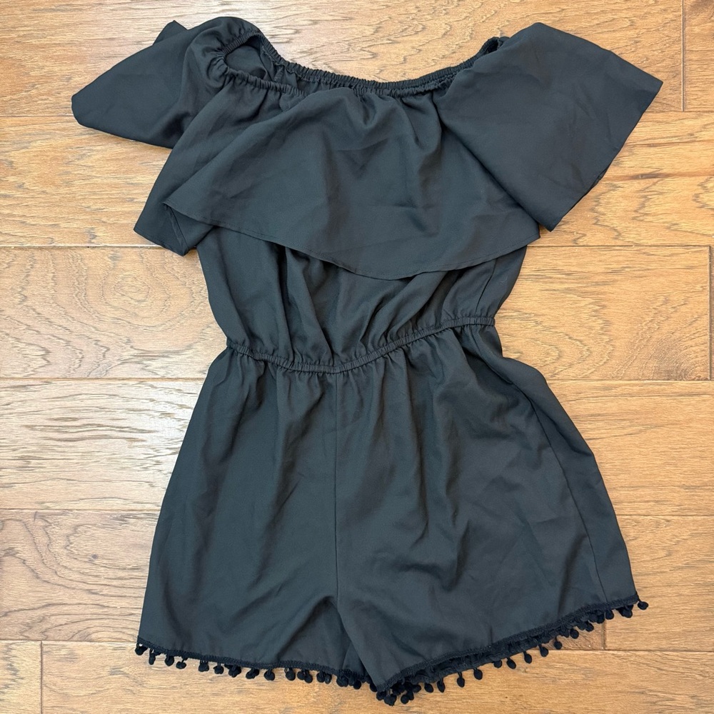Choies Black Off-Shoulder Romper